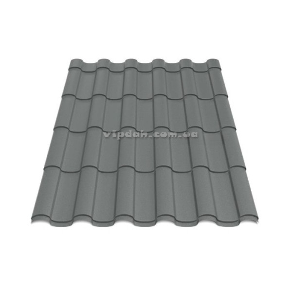 Металочерепиця Венера Arvedi ІталІя 0,45мм чорний 9005 мат розмір під замовлення