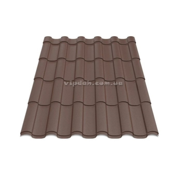 Металочерепиця Венера Arvedi ІталІя 0,45мм чорний 9005 мат розмір під замовлення