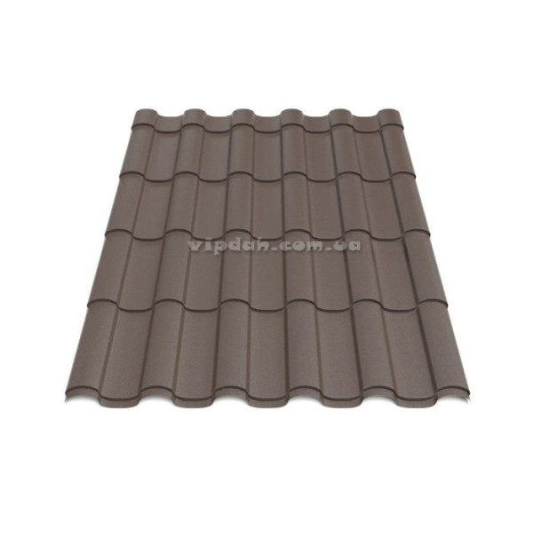 Металочерепиця Венера Arvedi ІталІя 0,45мм чорний 9005 мат розмір під замовлення