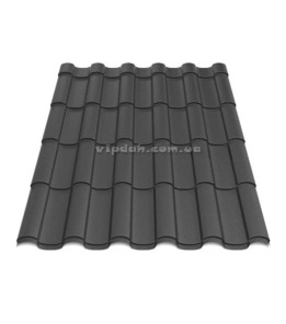 Металочерепиця Венера Arvedi ІталІя 0,45мм чорний 9005 мат розмір під замовлення