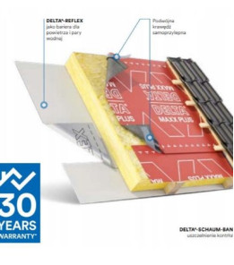 Супердифузійна мембрана Delta Maxx Plus з самоклеючими краями
