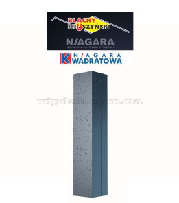 Труба Niagara квадратна довжина 3м Ø80 колір Графітовий