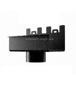 Лійка з круглим зливом Niagara квадратна Ø125 колір Графітовий