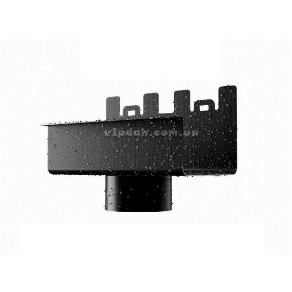 Лійка з круглим зливом Niagara квадратна Ø125 колір Графітовий