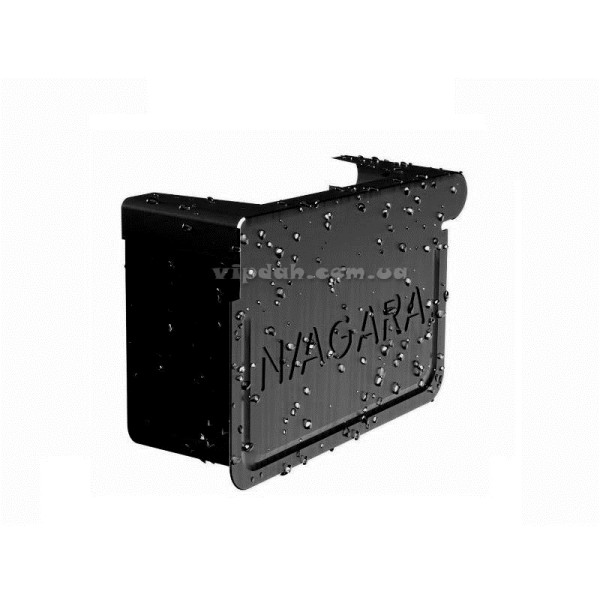 Заглушка ліва Niagara квадратная Ø125 колір Графітовий