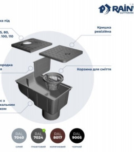 Дощоприймач RainWay Ø50-110 колір Коричневий
