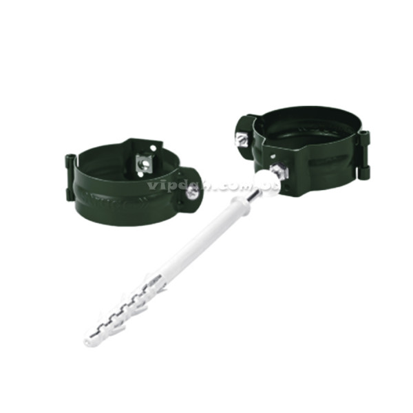 Кріплення труби під дюбель Ø90 колір Коричневий