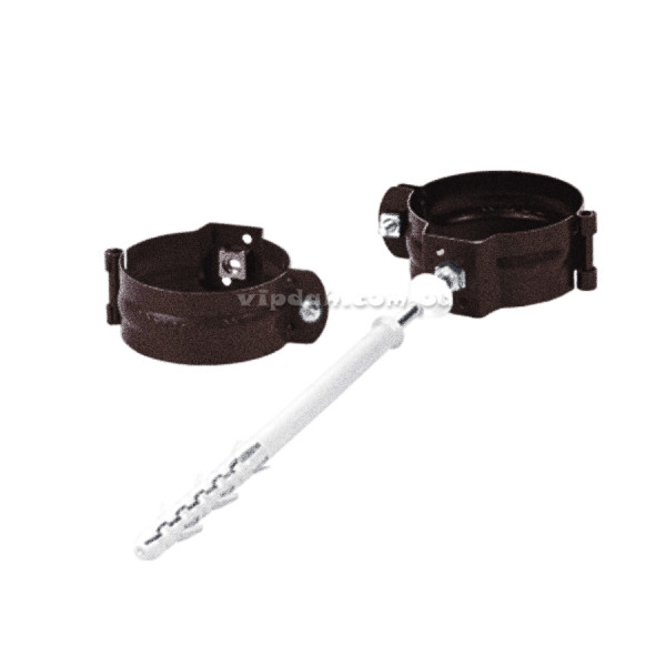 Кріплення труби під дюбель Ø90 колір Коричневий