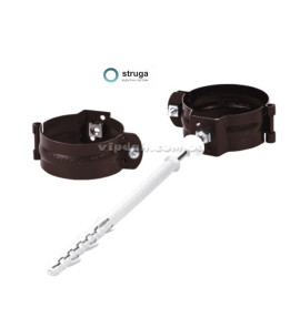 Кріплення труби під дюбель Ø100 колір Коричневий