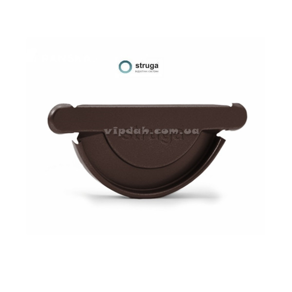 Заглушка ринви універсальна STRUGA Ø125 колір Коричневий