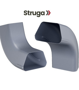 Коліно труби STRUGA Quattro колір Титан-цинк