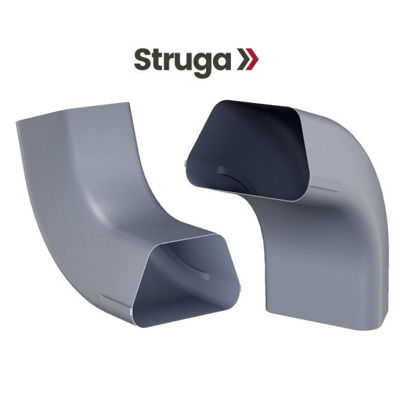 Коліно труби STRUGA Quattro колір Титан-цинк