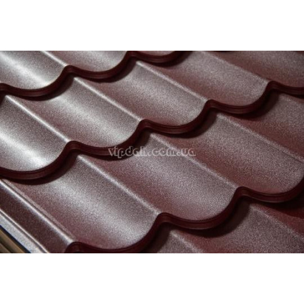 Металочерепиця Класика П. Корея 0,45 мм антрацит 7016 мат розмір під замовлення