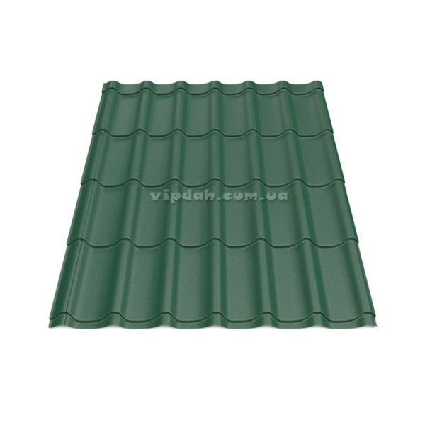 Металочерепиця Класика П. Корея 0,45 мм антрацит 7016 мат розмір під замовлення