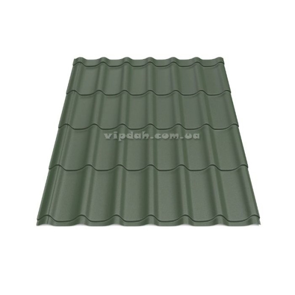 Металочерепиця Класика П. Корея 0,45 мм антрацит 7016 мат розмір під замовлення