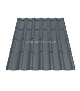 Металочерепиця Класика Словаччина 0,45 мм антрацит 7016 мат розмір під замовлення