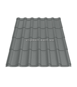 Металочерепиця Класика Словаччина 0,50 мм графіт 7024 мат розмір під замовлення