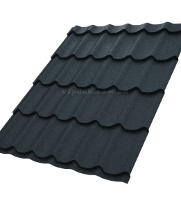 Металочерепиця Класика Voestalpine Австрія 0,50 мм антрацит 7016 CRYSTAL розмір під замовлення