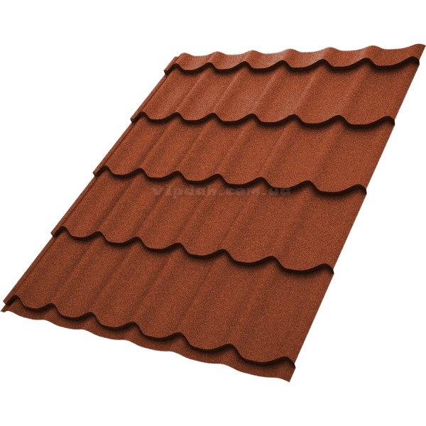 Металочерепиця Класика Voestalpine Австрія 0,50 мм антрацит 7016 CRYSTAL розмір під замовлення