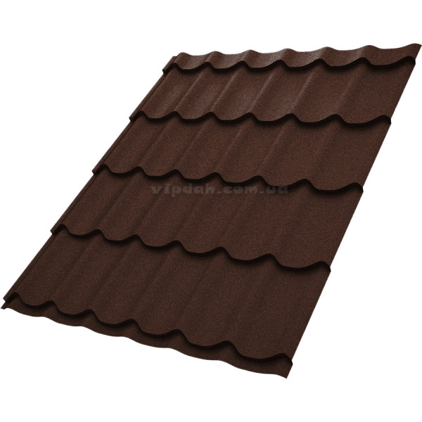 Металочерепиця Класика Voestalpine Австрія 0,50 мм антрацит 7016 CRYSTAL розмір під замовлення