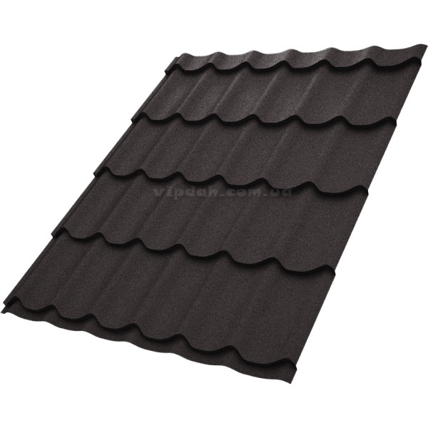 Металочерепиця Класика Voestalpine Австрія 0,50 мм антрацит 7016 CRYSTAL розмір під замовлення