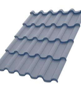 Металочерепиця Елегант Словаччина 0,50 мм антрацит 7016 High Build розмір під замовлення
