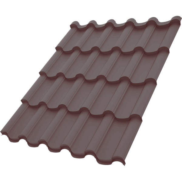 Металочерепиця Елегант Словаччина 0,50 мм антрацит 7016 High Build розмір під замовлення