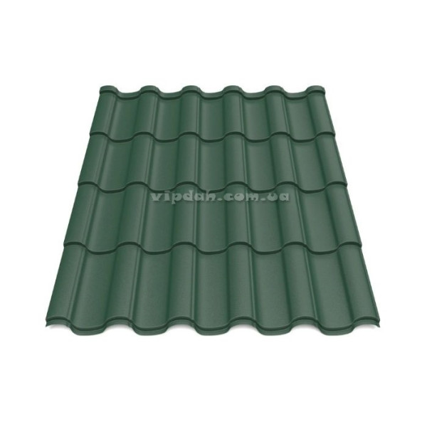 Металочерепиця Елегант Словаччина 0,45 мм темно-коричневий 8019 мат розмір під замовлення