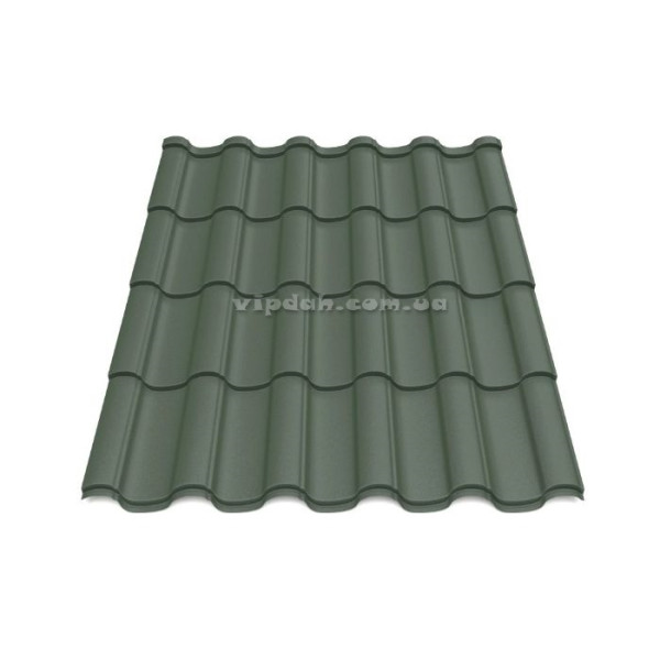 Металочерепиця Елегант Словаччина 0,45 мм темно-коричневий 8019 мат розмір під замовлення