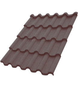 Металочерепиця Елегант Voestalpine Австрія 0,50 мм т.коричневий 8019 CRYSTAL розмір під замовлення