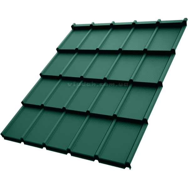 Металочерепиця Еліт П. Корея 0,45 мм антрацит 7016 мат розмір під замовлення