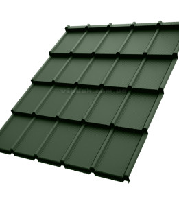 Металочерепиця Еліт Словаччина 0,50 мм зелений 6020 мат розмір під замовлення