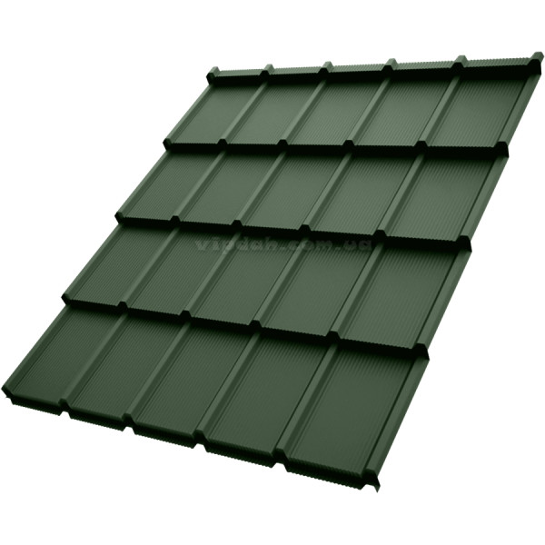 Металочерепиця Еліт П. Корея 0,45 мм антрацит 7016 мат розмір під замовлення