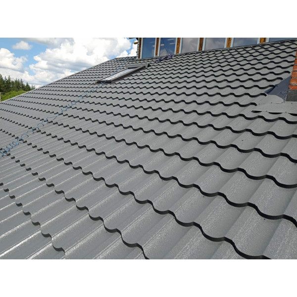 Металочерепиця Модерн Словаччина 0,50 мм антрацит 7016 High Build розмір під замовлення