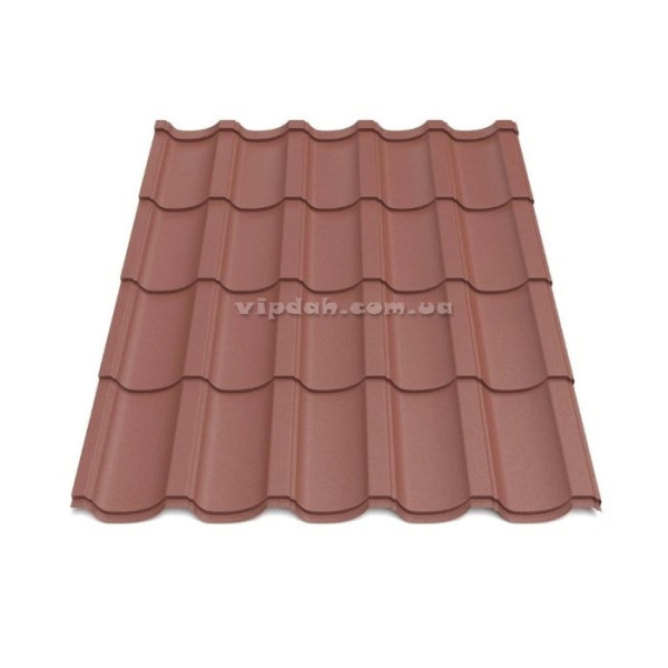 Металочерепиця Модерн Thyssenkrupp Німеччина 0,50мм антрацит 7016 мат розмір під замовлення