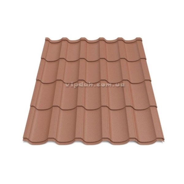 Металочерепиця Модерн П. Корея 0,45 мм темно-зелений 6005 мат розмір під замовлення