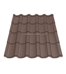 Металочерепиця Модерн Словаччина 0,50 мм коричневий 8017 мат розмір під замовлення