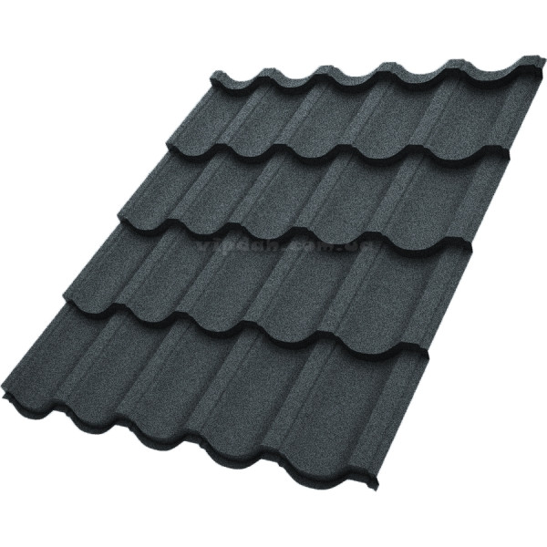 Металочерепиця Модерн Voestalpine Австрія 0,50 мм чорний 9005 CRYSTAL розмір під замовлення
