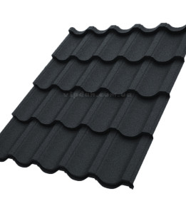 Металочерепиця Модерн Voestalpine Австрія 0,50 мм чорний 9005 CRYSTAL розмір під замовлення