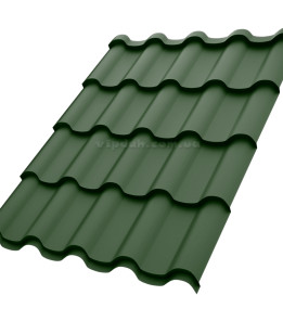 Металочерепиця Преміум П. Корея 0,45 мм зелений 6020 мат розмір під замовлення