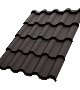 Металочерепиця Преміум Словаччина 0,50мм т. коричневий 8019 High Build розмір під замовлення