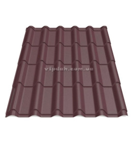 Металочерепиця Ретро Преміум ArcelorMittal Німеччина 0,50мм стигла вишня 3005 мат розмір під замовлення