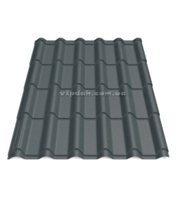 Металочерепиця Ретро Преміум Arvedi ІталІя 0,45мм антрацит 7016 мат розмір під замовлення