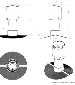 Дефлектор ALIPAI Flow  коньковий - Ø110 320мм
