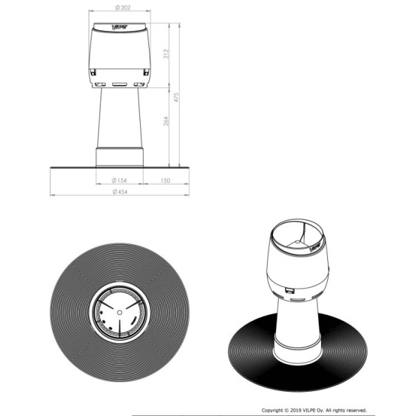 Дефлектор ALIPAI Flow - Ø110 320мм
