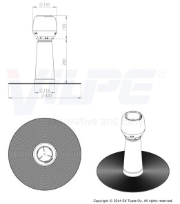 Дефлектор ALIPAI - Ø75 300мм