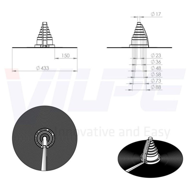 R-FELT роз'ємний гумовий ущільнювач Ø від 19 до 250 мм