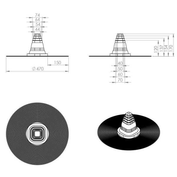 RHS ущільнювач з квадратним перетином від 40 до 140 мм