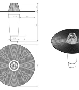 Водостічна воронка СМ - Ø75 297мм