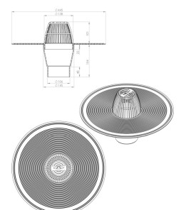 Водостічна воронка СМ - Ø110 143мм